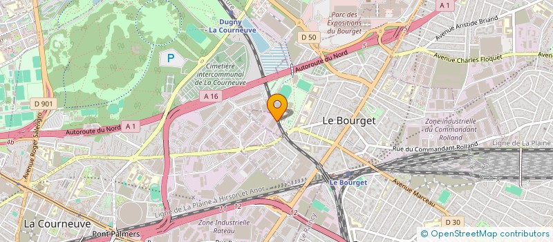 localisation de l'entreprise INTERNATIONAL COMPUTER COMPAGNY à LE BOURGET
