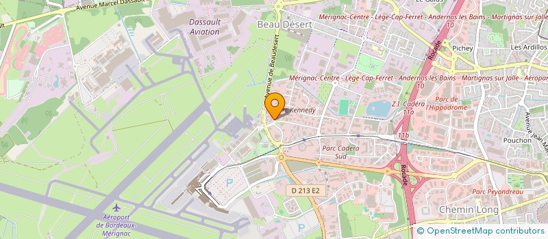 localisation de l'entreprise INTERNATIONAL CONSORTIUM FOR BIOSECURITY FRANCE  MERIGNAC