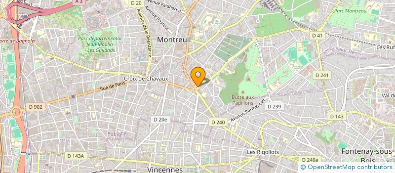 localisation de l'entreprise INTERNATIONAL DIFFUSION à MONTREUIL