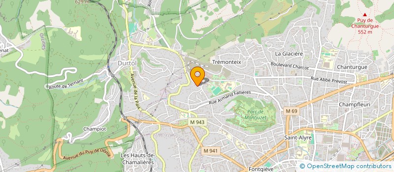 localisation de l'entreprise INTERNATIONAL E CORSICA MOTORSPORT CONSULTING  CLERMONT-FERRAND