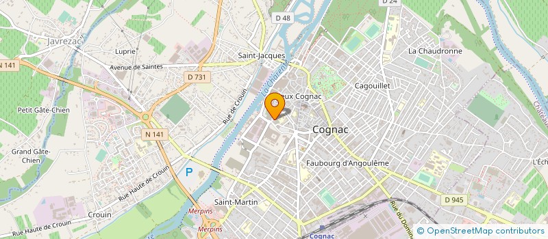 localisation de l'entreprise INTERNATIONAL PACKAGING DEVELOPMENT à COGNAC