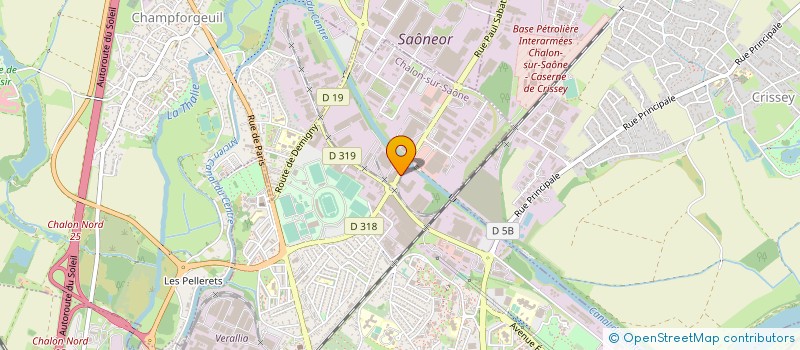 localisation de l'entreprise INTERNATIONAL PAPER MORTAGNE SAS à CHALON-SUR-SAONE