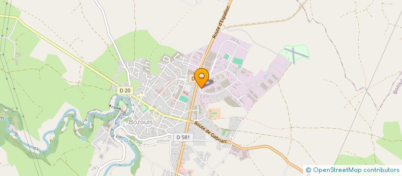 localisation de l'entreprise INTERNATIONAL PETANQUE ESPALION  BOZOULS