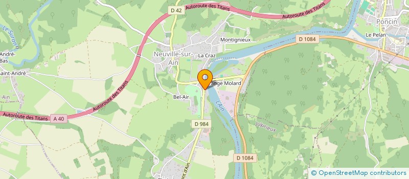 localisation de l'entreprise INTERNATIONAL POLICE ASSOCIATION SECTION FRANCAISE DELEGATION DEPARTEMENTALE DE L'AIN  NEUVILLE-SUR-AIN