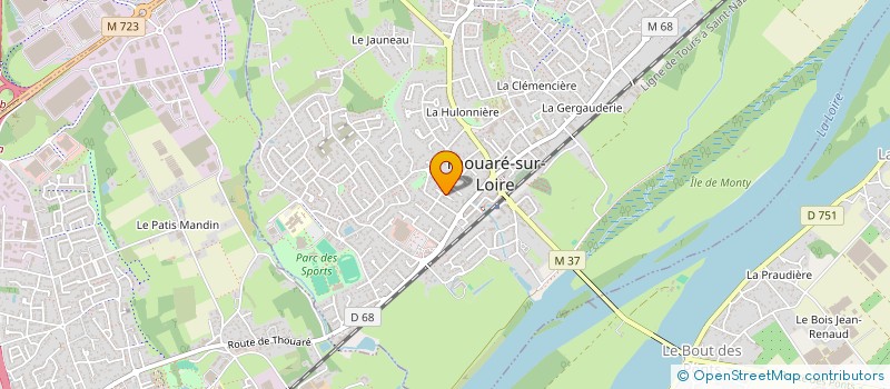 localisation de l'entreprise INTERNATIONALE DOUANE  THOUARE-SUR-LOIRE