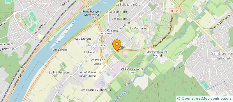 localisation de l'entreprise INTERNATIONAUX DE TENNIS DE BLOIS  BLOIS