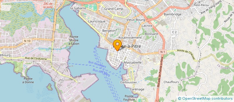 localisation de l'entreprise INTERNATIONNAL CLOTHING COMPANY à POINTE A PITRE