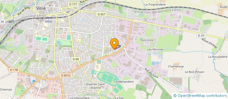 localisation de l'entreprise INTERNEGOCE SPORTS SARL  VITRE