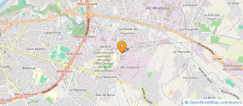localisation de l'entreprise INTERNET & E-COMMERCE à ALBI