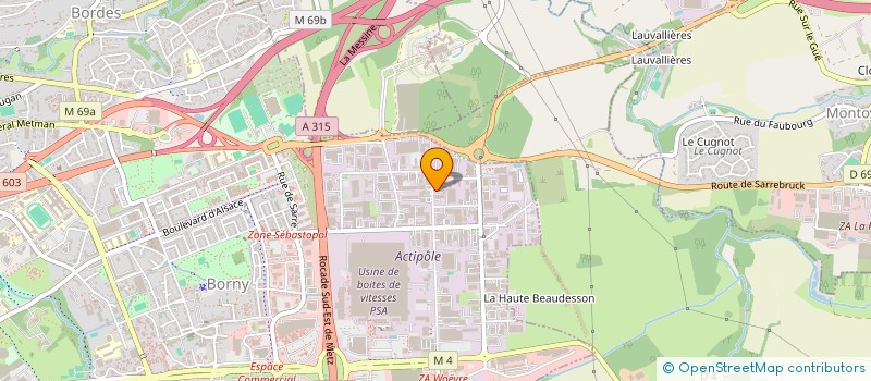localisation de l'entreprise INTERPLUS à METZ