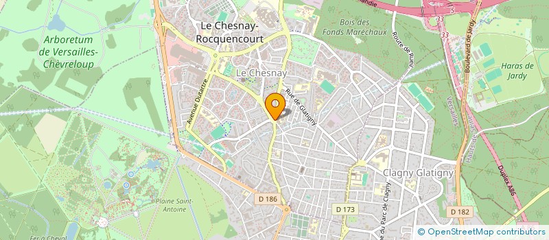 localisation de l'entreprise INTERPLUS  LE CHESNAY-ROCQUENCOURT