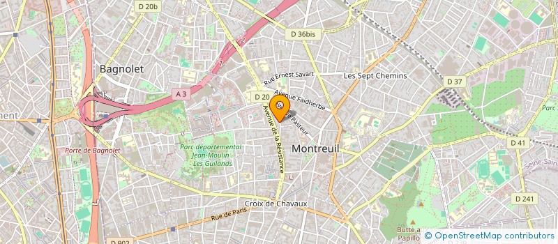 localisation de l'entreprise INTERPRETES DE CONFERENCE ASSOCIES à MONTREUIL