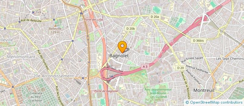 localisation de l'entreprise INTERPRIM à BAGNOLET