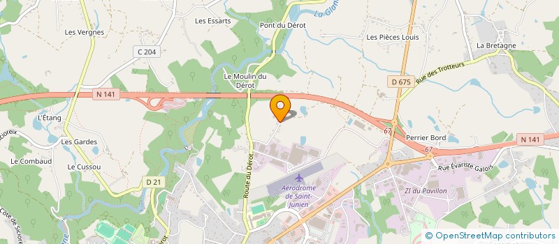localisation de l'entreprise INTERSAC DEVELOPPEMENT à SAINT JUNIEN