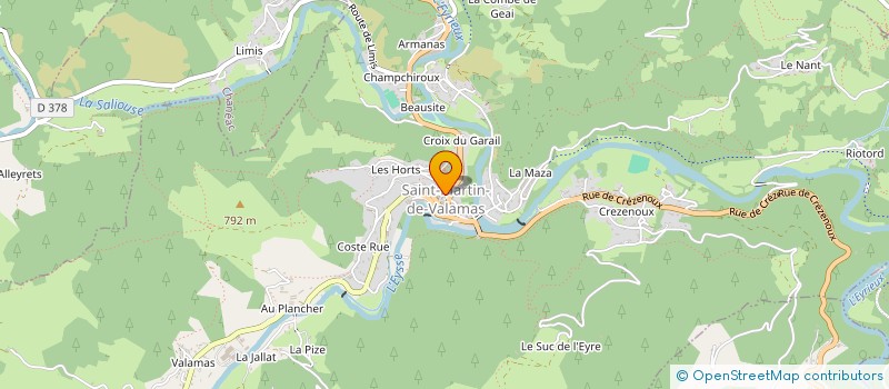 localisation de l'entreprise INTERSCOLAIRE ST MARTINOISE à SAINT-MARTIN-DE-VALAMAS