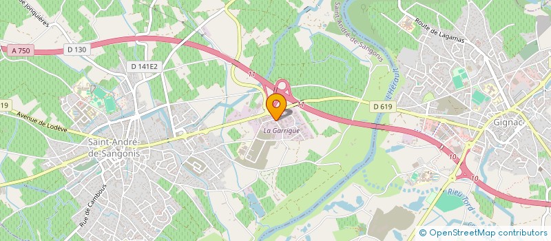 localisation de l'entreprise INTERSECTION COMMUNICATION  SAINT-ANDRE-DE-SANGONIS