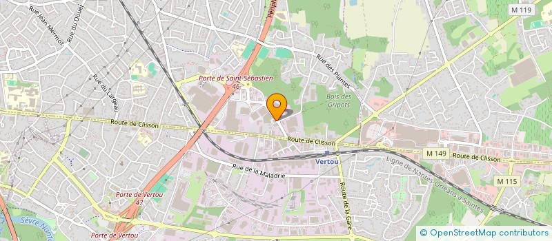 localisation de l'entreprise INTERSTICE à SAINT-SEBASTIEN-SUR-LOIRE
