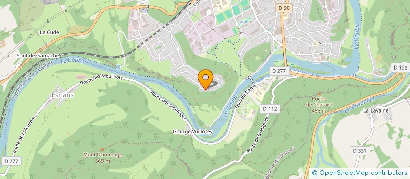 localisation de l'entreprise INTERSYNDICALE DES BIOLOGISTES DE LA REGION BOURGOGNE FRANCHE COMTE I.B.R.B.F.C.  BAUME-LES-DAMES