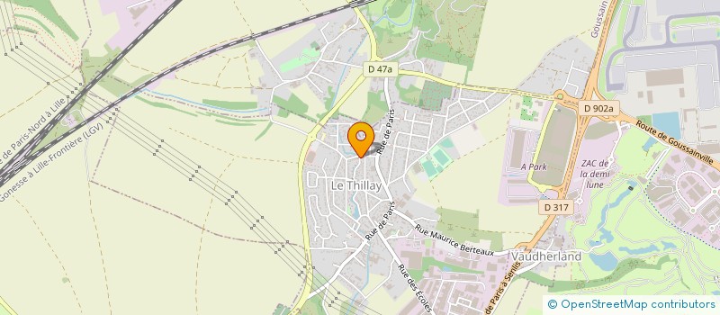 localisation de l'entreprise INTERTENPUB  LE THILLAY