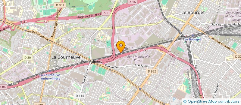 localisation de l'entreprise INTERV93 à LA COURNEUVE