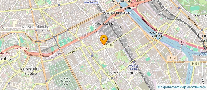 localisation de l'entreprise INTERVENTION SECURITE PROTECTION SECURITE PRIVEE  IVRY-SUR-SEINE