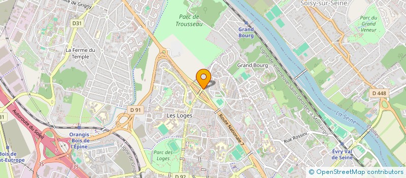 localisation de l'entreprise INTERVENTION SYSTEMES à EVRY-COURCOURONNES