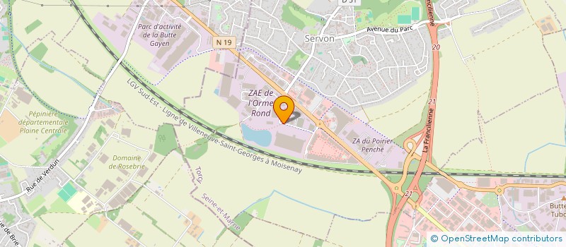 localisation de l'entreprise INTI  SERVON