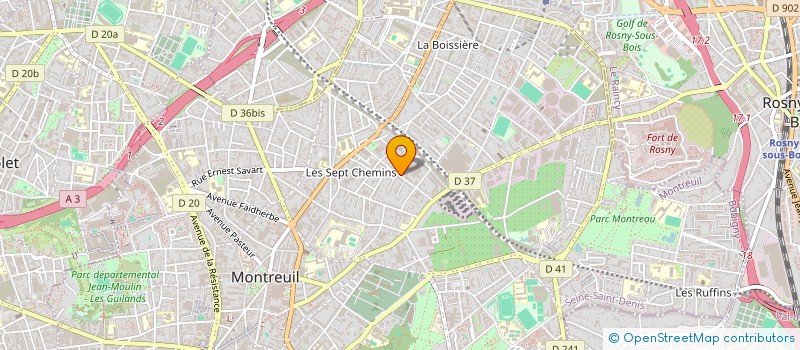localisation de l'entreprise INTRADIS à MONTREUIL