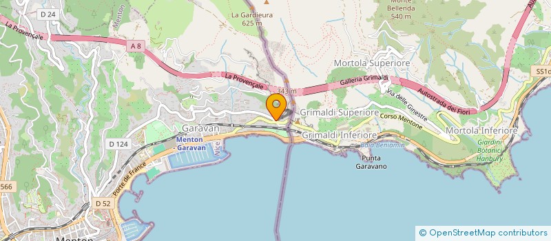 localisation de l'entreprise INTRAFRANCE à MENTON