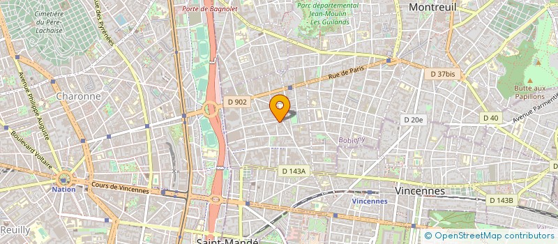 localisation de l'entreprise INTRAMETAL à MONTREUIL
