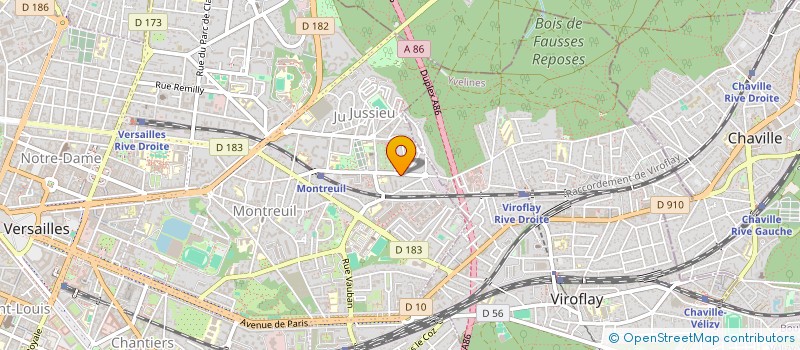localisation de l'entreprise INTRAS à VERSAILLES