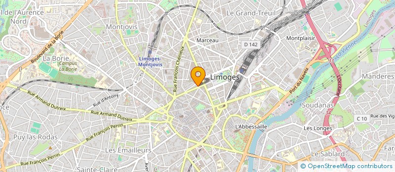 localisation de l'entreprise INTRASON à LIMOGES