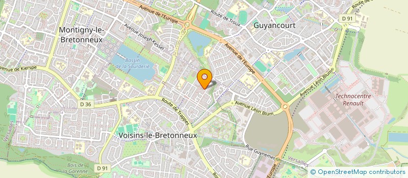 localisation de l'entreprise INTRATEC LA GUTENBERG  VOISINS-LE-BRETONNEUX