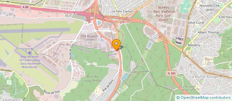 localisation de l'entreprise INTREK à BIEVRES