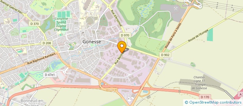 localisation de l'entreprise INTREX 95 à GONESSE