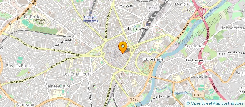 localisation de l'entreprise INTUITION à LIMOGES