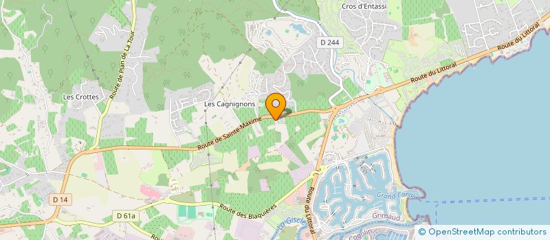 localisation de l'entreprise INTUITION BETON  GRIMAUD