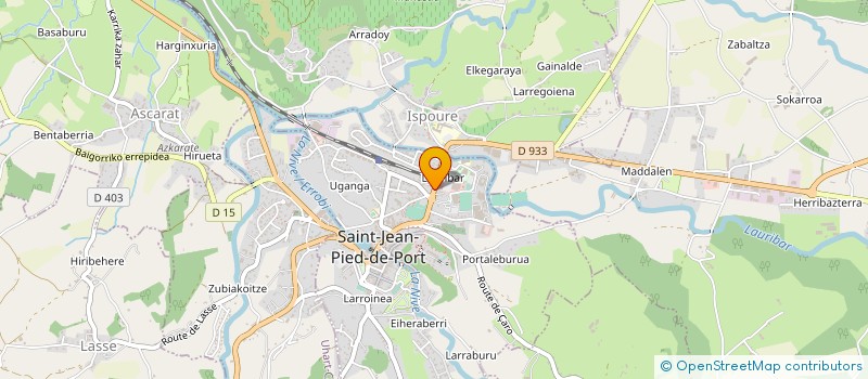 localisation de l'entreprise INTZA à SAINT-JEAN-PIED-DE-PORT
