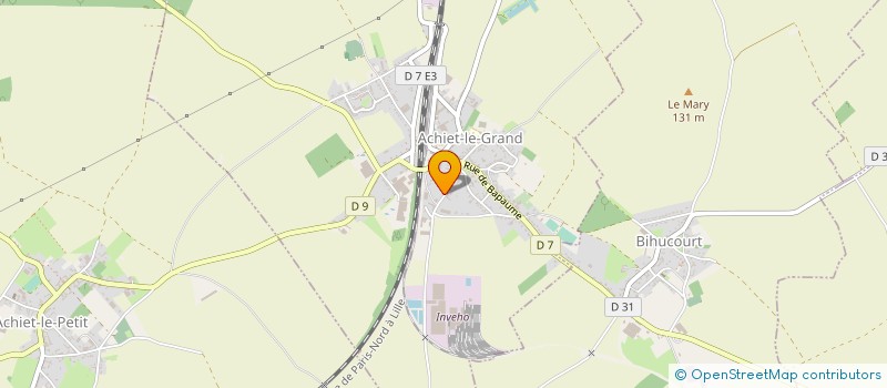 localisation de l'entreprise INVEHO UAB à ACHIET-LE-GRAND