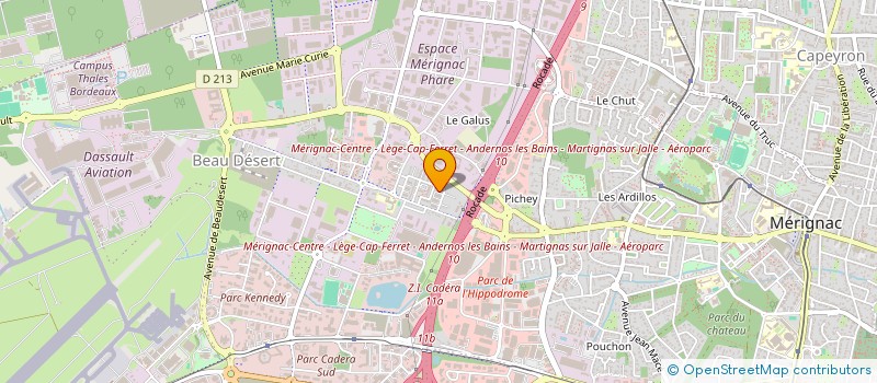 localisation de l'entreprise INVES'TH  MERIGNAC