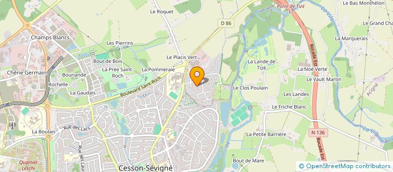 localisation de l'entreprise INVES TIZE  THORIGNE-FOUILLARD