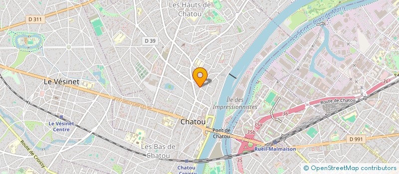 localisation de l'entreprise INVEST 1  CHATOU