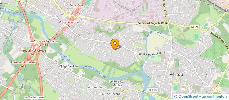 localisation de l'entreprise INVEST 4G à VERTOU