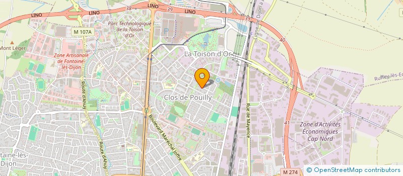 localisation de l'entreprise INVEST 77 à DIJON