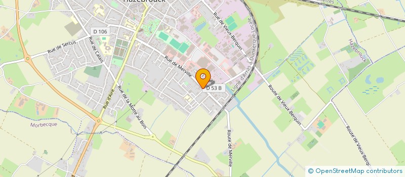 localisation de l'entreprise INVEST  HAZEBROUCK