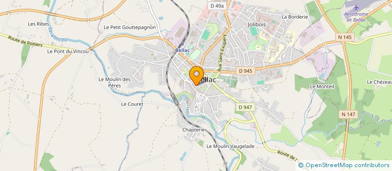 localisation de l'entreprise INVEST 87 à BELLAC