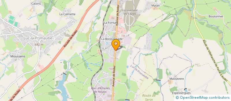 localisation de l'entreprise INVEST  LUC-LA-PRIMAUBE