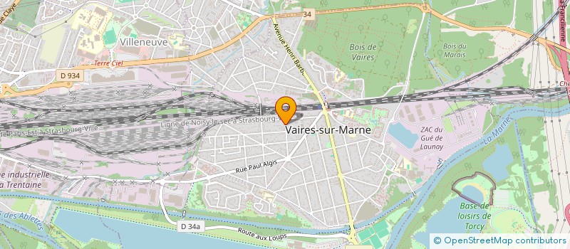 localisation de l'entreprise INVEST. A  VAIRES-SUR-MARNE