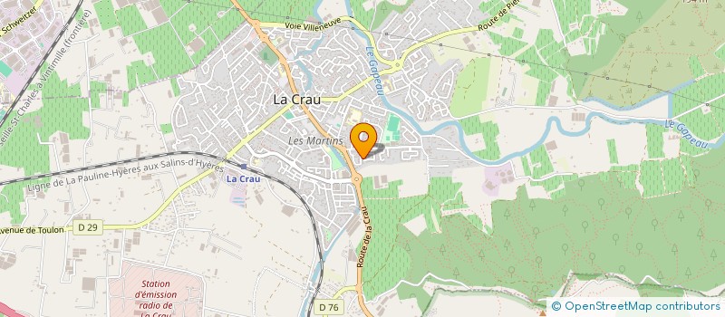 localisation de l'entreprise INVEST CAP  LA CRAU