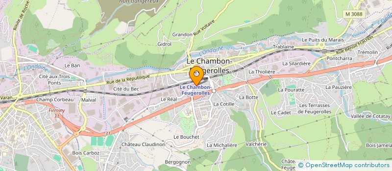 localisation de l'entreprise INVEST & CO  LE CHAMBON-FEUGEROLLES